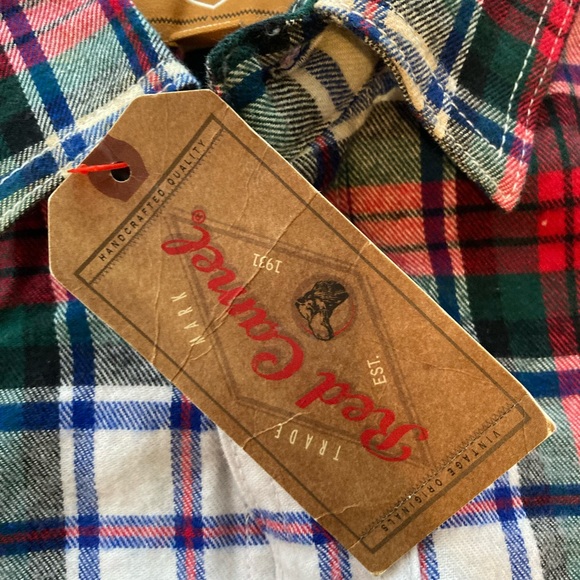 NWT Men’s Size XL Red Camel Button Down Shirt - Picture 14 of 16